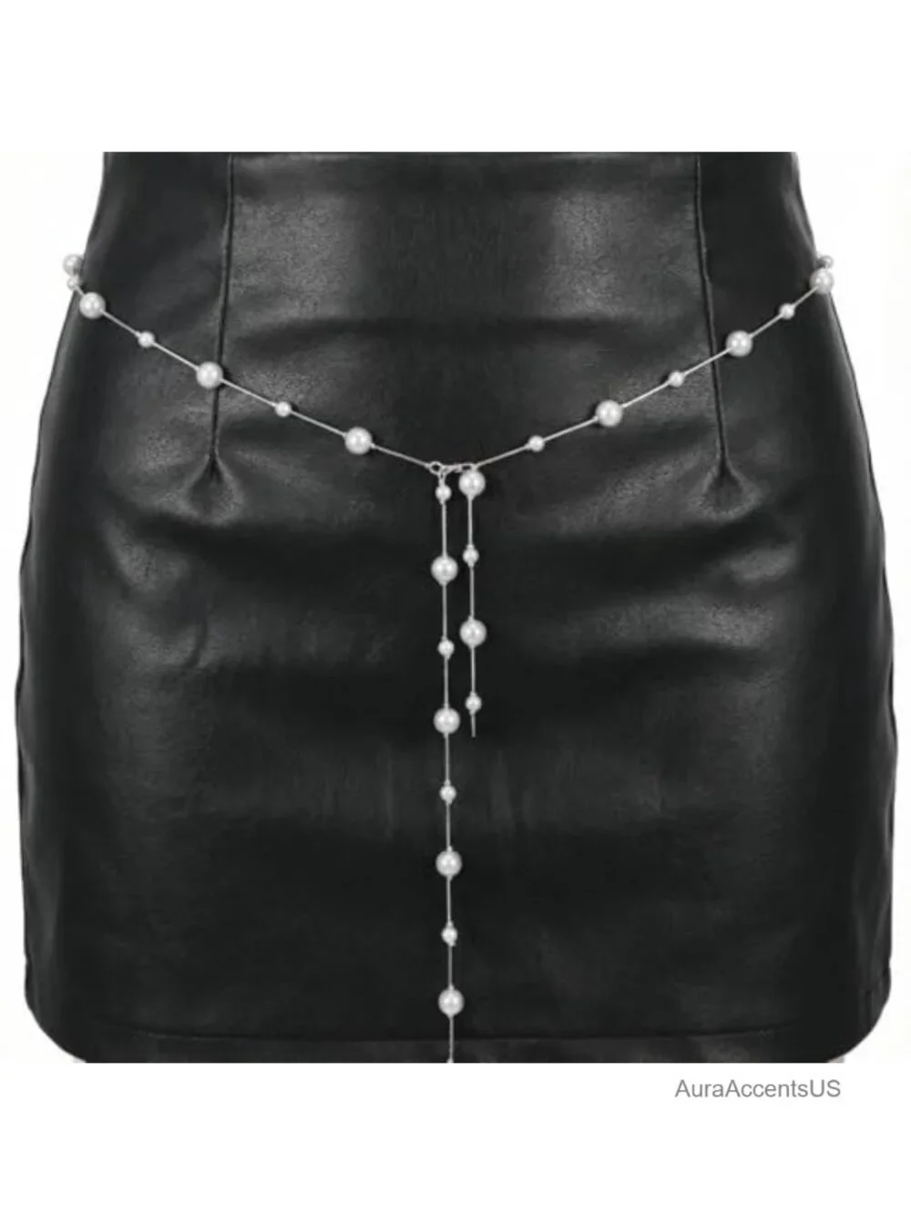 Pearl Waist Chain Belt - Adjustable Stainless Steel